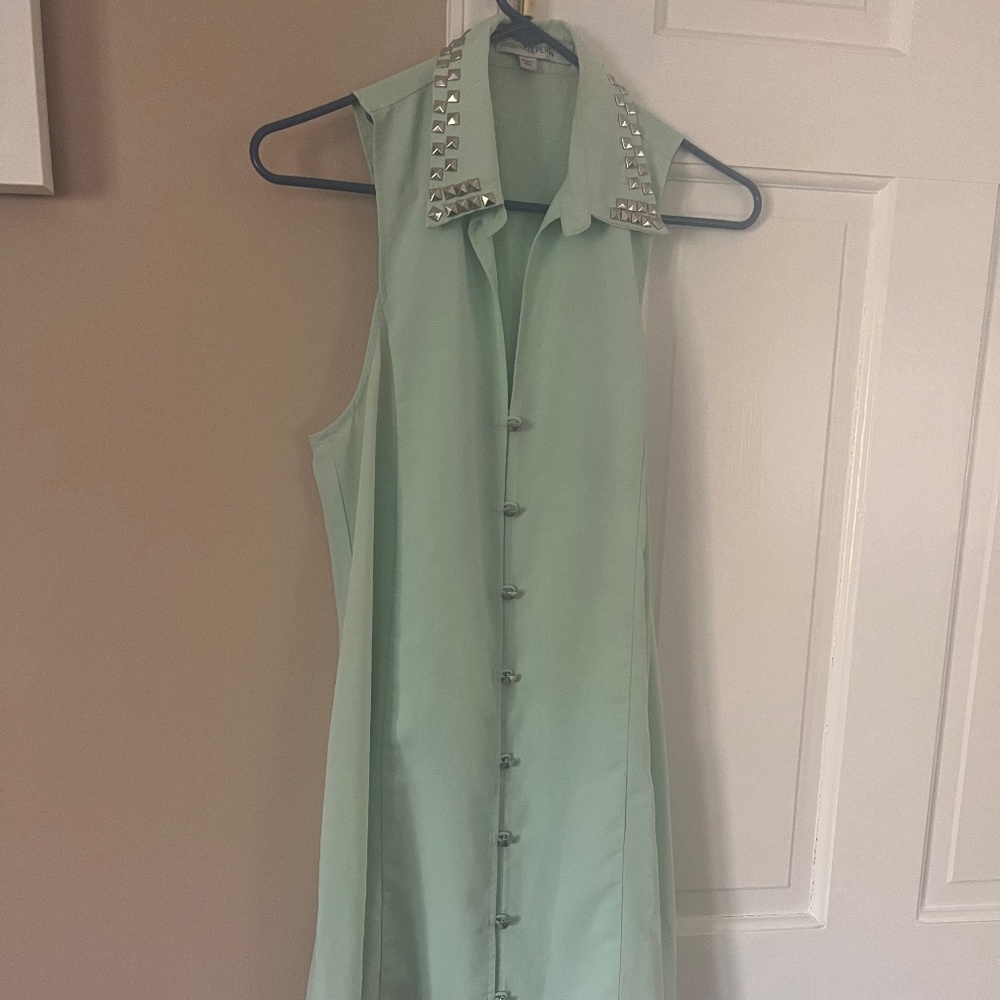 Mint Dress with studs